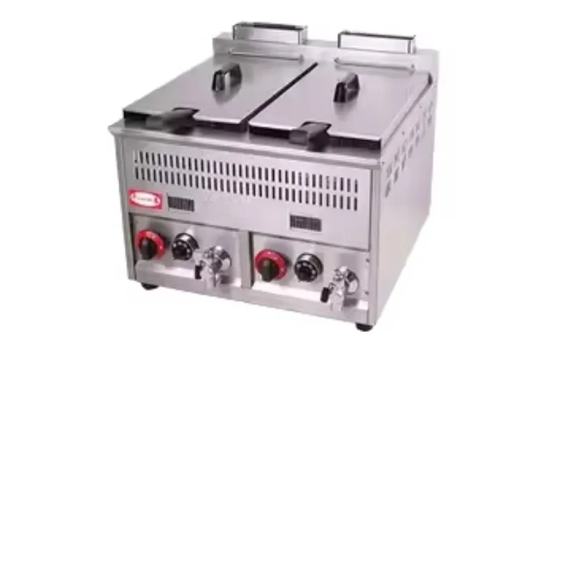 

Industrial 14+14L Deep Fryer For Donuts Chips Cakes For Restaurants Hotels And Home Stainless Steel Commercial Fryer