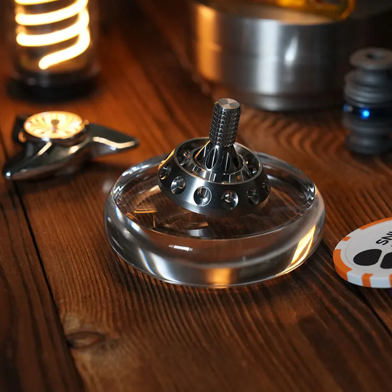 Stainless Steel Thumb Spinner, EDC Fidget Toy with Mythical Beast Knob for Stress Relief and Focus