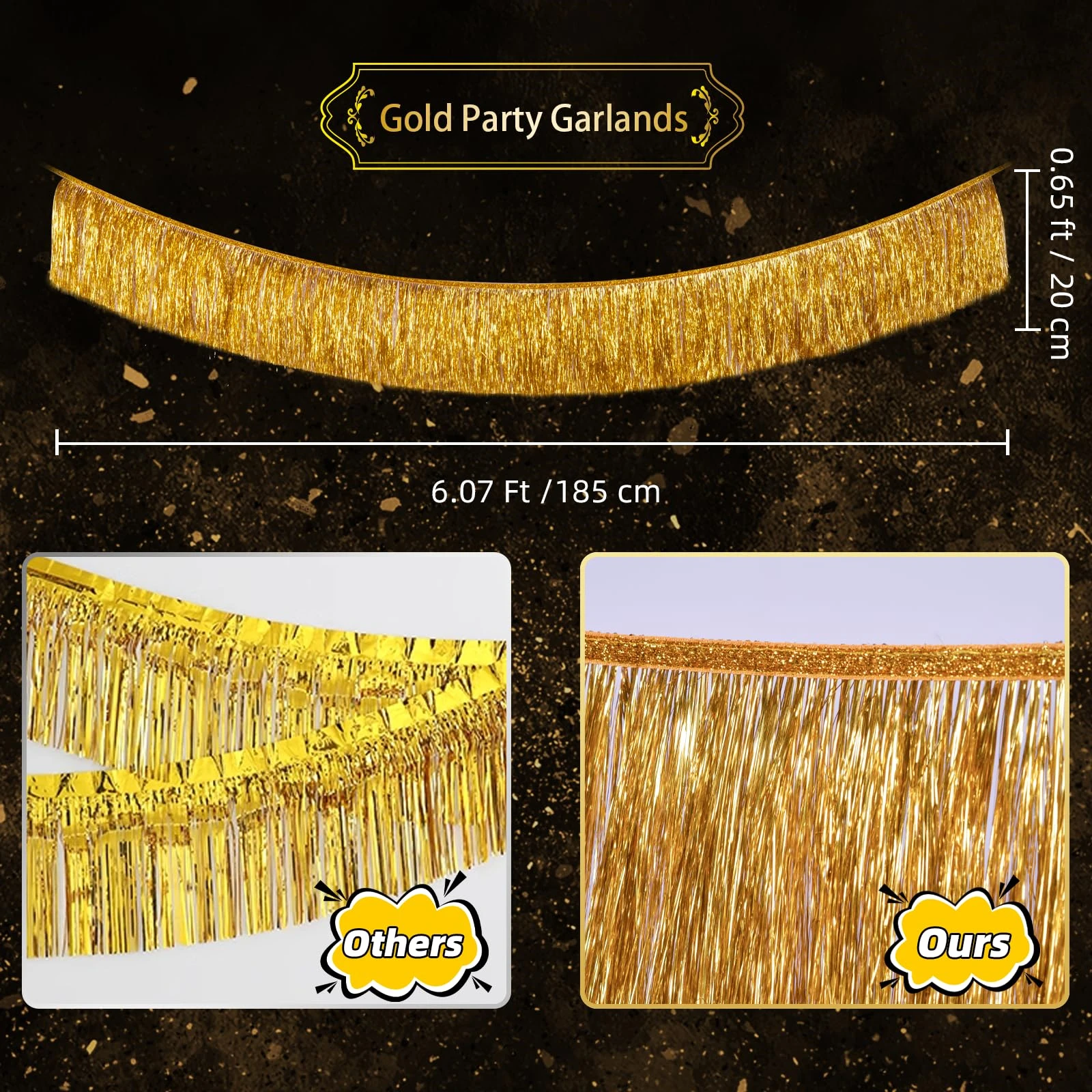 Gold Foil Fringe Garland Party - Tinsel Garland Decoration 评论和价格