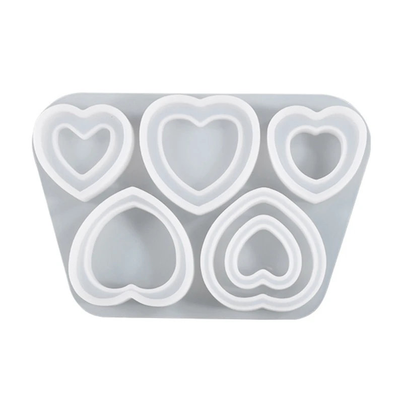 Resin Shaker Silicone Molds Love Heart DIY Craft Keychain Decorations