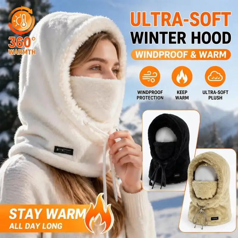 New Winter Warm Thermal Windproof Balaclava Ski Hood Face Cover Polar Fleece Adjustable Cycling Neck Cover Full Face Mask