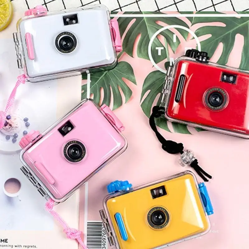 B03F Mini Waterproof Non-Disposable Camera with Strap for Creative Gift for Boys