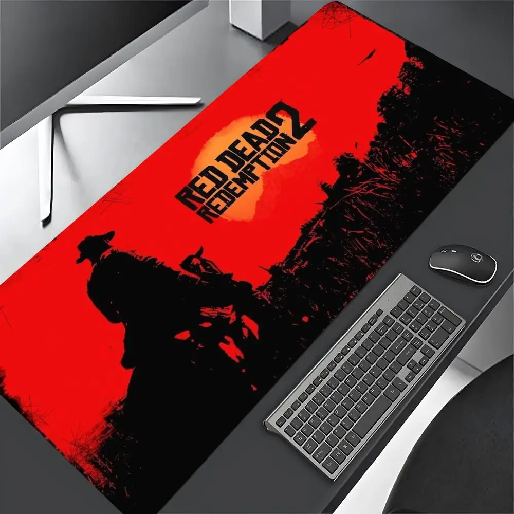 Imagem -04 - Grande Tapete Abstrato Vermelho Dead Redemption Tapete Xxl Gamer Tapete de Mesa para pc Mais Recente 800x400 mm Mouse Pad 2024