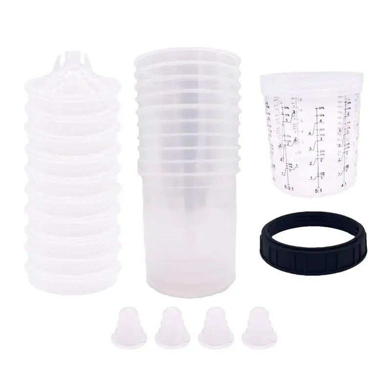 

Paint Sprayer Mixing Cup No-Wash Automotive Paint Spray Mixing Cups Efficient Painting Easy-to-Refill Transparent Cup Liners For