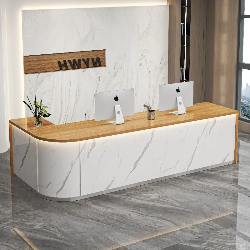

Organizers Company Reception Desks Design Long Executive Display Restaurant Hotel Reception Desks Modern Bureau Lounge Furniture