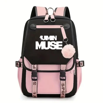 Ablum Jimin Muse 배낭 남녀공용, 패션 여행 어깨 노트북 백팩, 신상 노래