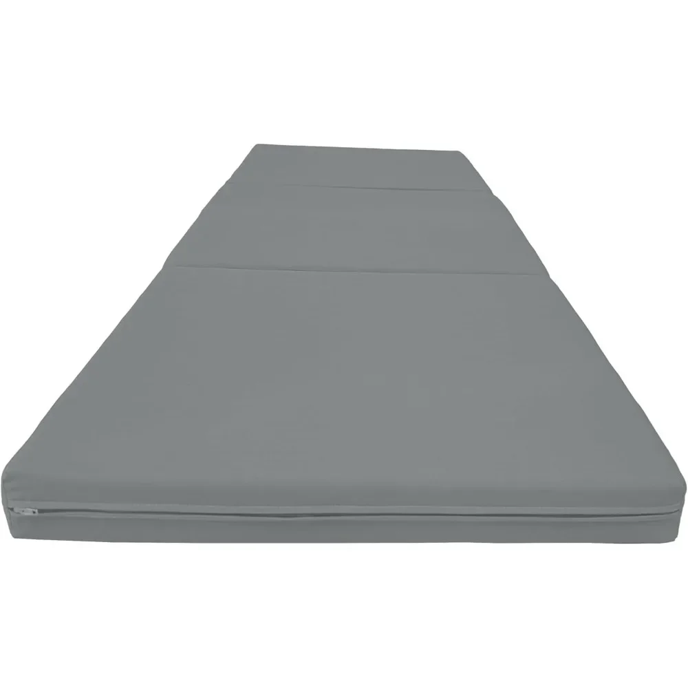 

Furniture Gray Trifold Foam Beds 3 x 27 X 75 Inch, Floor Tri-Fold Bed, High Density Foam 1.8 Pounds