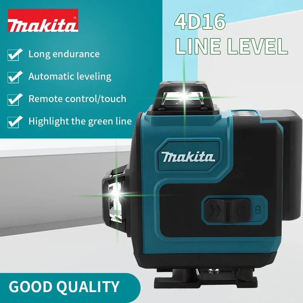 Makita Laser Level 16 Lines 4D Green Line Self Leveling 360 Horizontal And Vertical Super Powerful Laser Level Green Beam