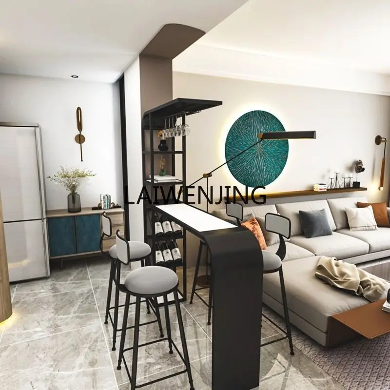 

HLZ light luxury partition bar entrance household kitchen living room wall table and chairs