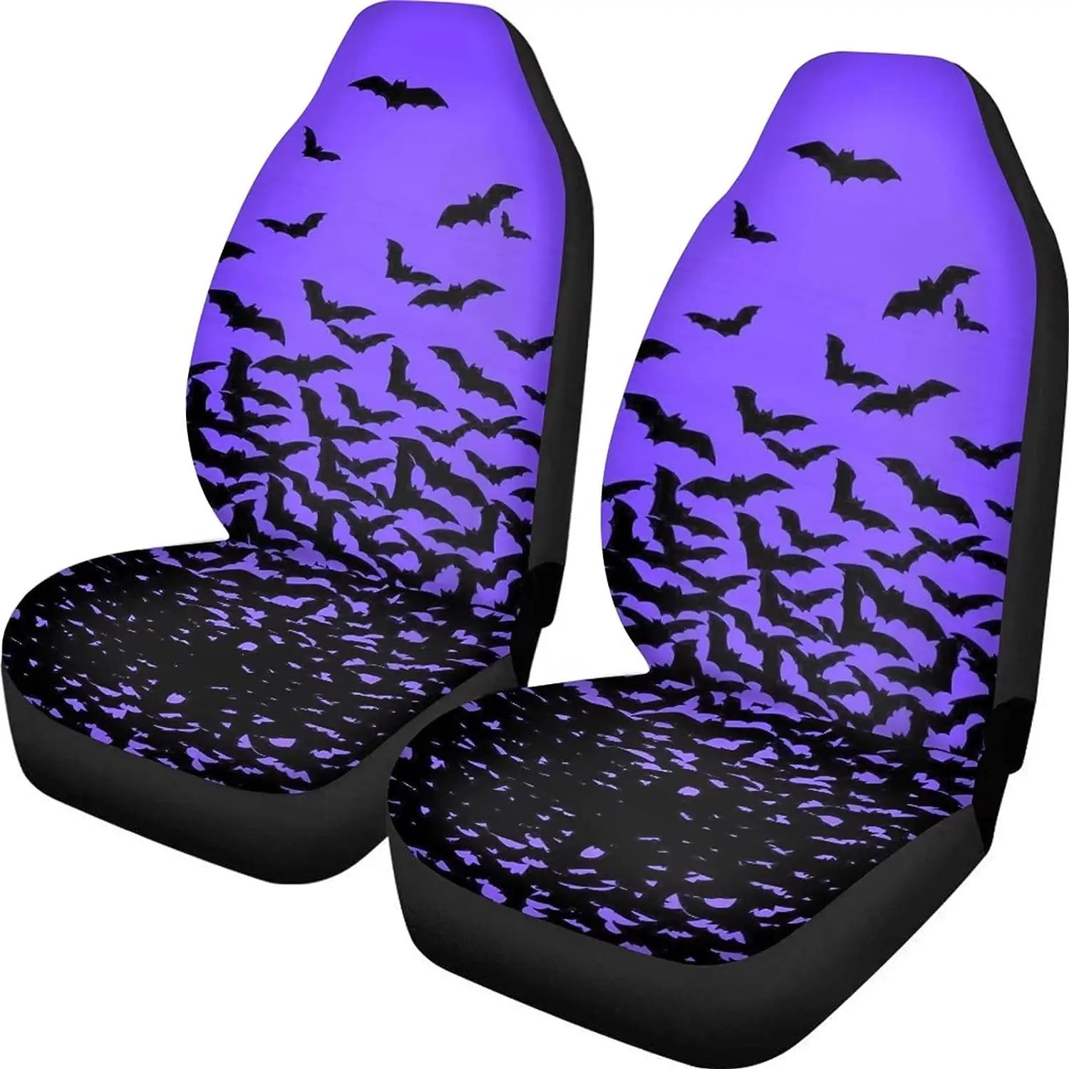 Pokrowce na fotele samochodowe przednie siedzenie Halloween przednie siedzenia 2 szt. Uniwersalny zestaw ochraniaczy na przednie siedzenie samochodowy uniwersalny zestaw do samochodu ciężarowego — zdjęcie 3