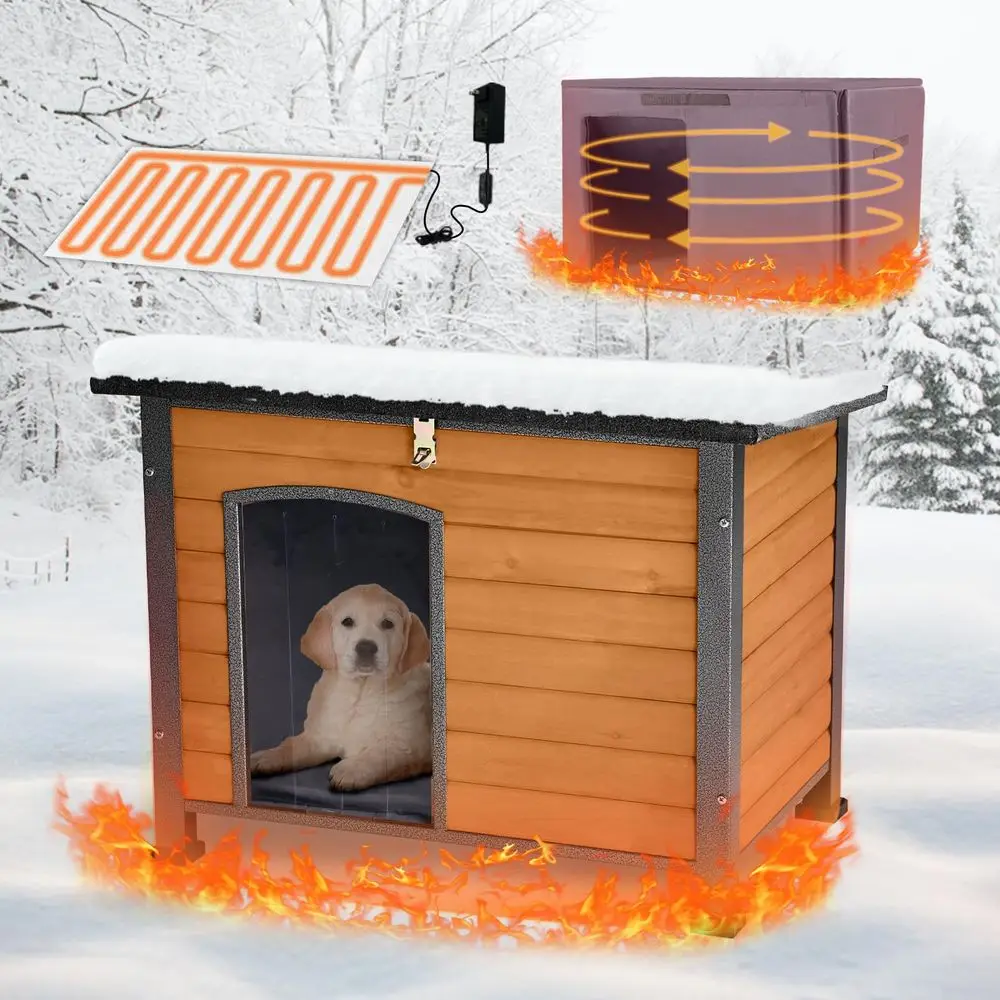 Weatherproof Dog House with Iron Frame