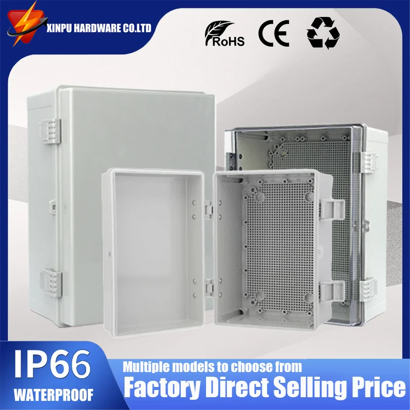 Ip66 Abs Pc Hinged Plastic Enclosure Waterproof Power Electrical Junction Box Waterproof Outdoor Plastic Box Distribution Box