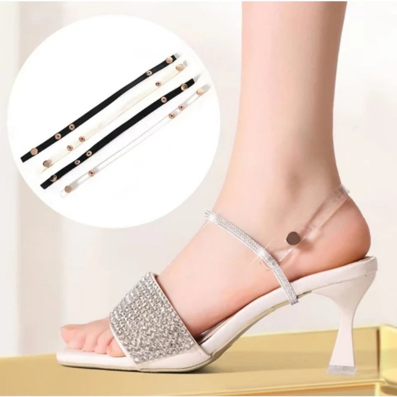 High-Quality Anti-Skid Shoelaces Free Tie Holding Loose Straps Band Ankle Stylish Invisible High Heel Shoe Bundled Accessories