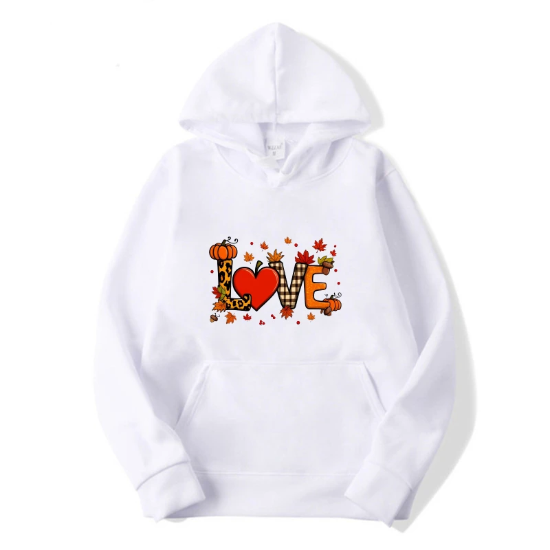 2025年レッドラブメープルリーフプリントトップス レディース パーカー カジュアル 長袖プルオーバー 春秋 スウェットセット y2kファッション レディースコート