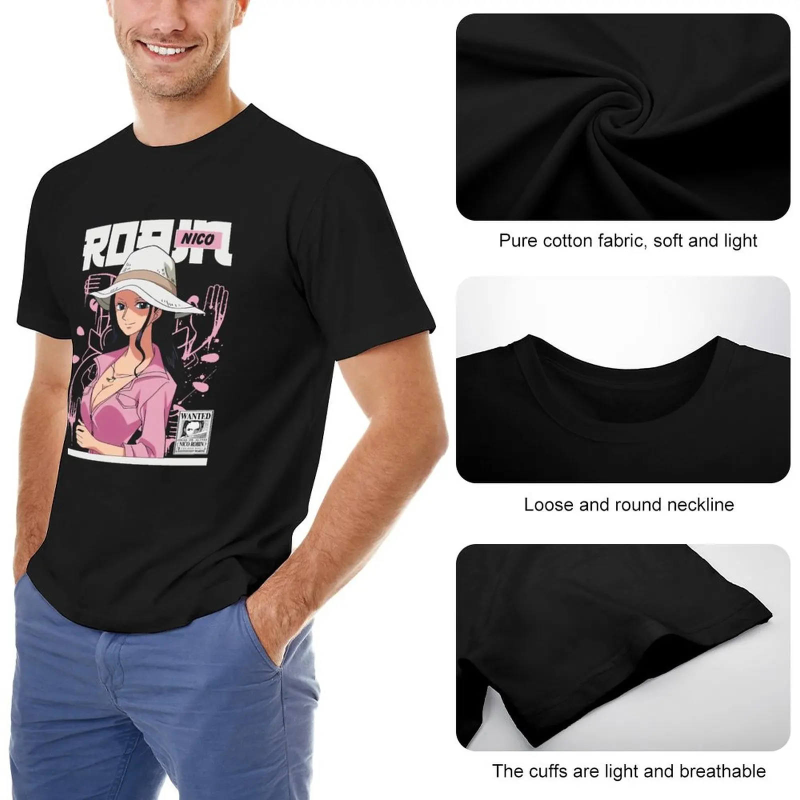 Nico Robin v1 - Tshirt T-Shirt summer clothes korean fashion tops T-shirt men