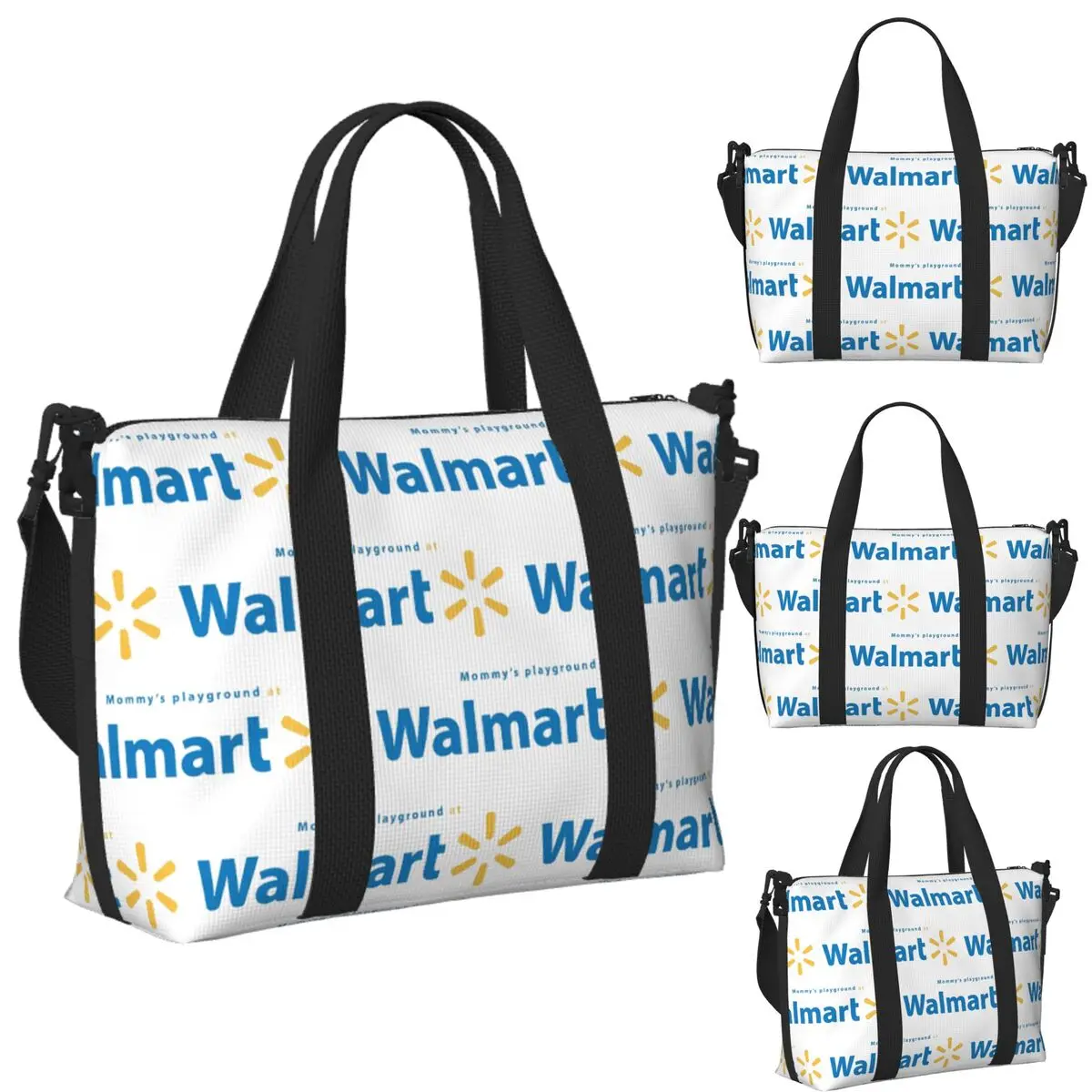 

Custom Walmart Beach Travel Bag Large Capacity Tote Bags for Gym Yoga Women Shopping Duffle Shoulder Bag