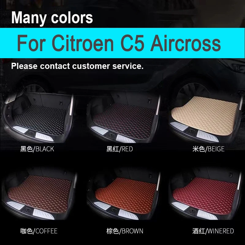 

"Кожаный коврик в багажник автомобиля для Citroen C5 Aircross 2018-2020, аксессуары для багажника, интерьер багажника"