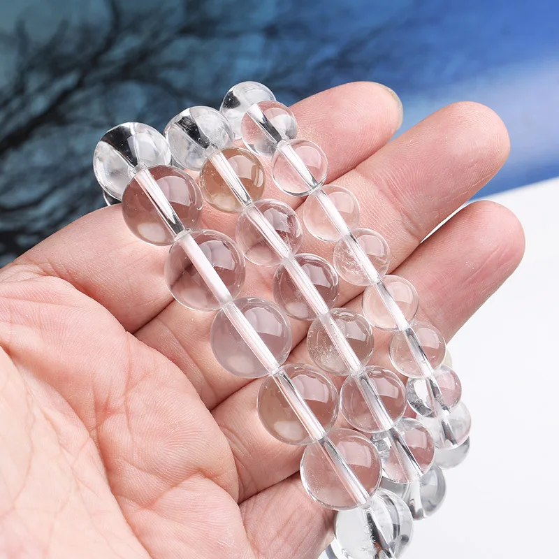 

Shining U Rock Crystal 8mm 10mm Bracelet for Women Fine Jewelry Gift Energy Gift