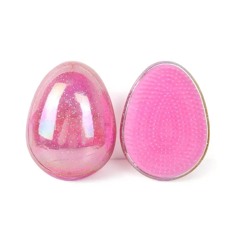 1/2 Pcs Colorful Starry Sky Comb Egg Comb Available in Multiple Colors Straight Hair Massage Comb Beauty Hairdressing Comb
