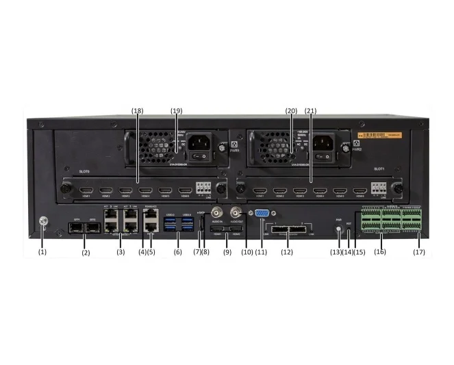 128CH 16 SATA No POE 12MP Resolution 512M Bandwidth 2 HD-MI Alarm In/out Network Video Recorder Project CCTV Camera System
