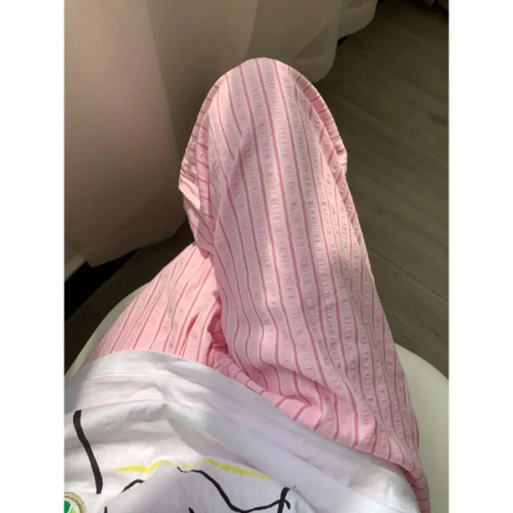 عارضة الصيف سروال مخطط فضفاض تنفس واسعة الساق عالية الخصر التجفيف السريع الصيف السراويل النساء فتاة