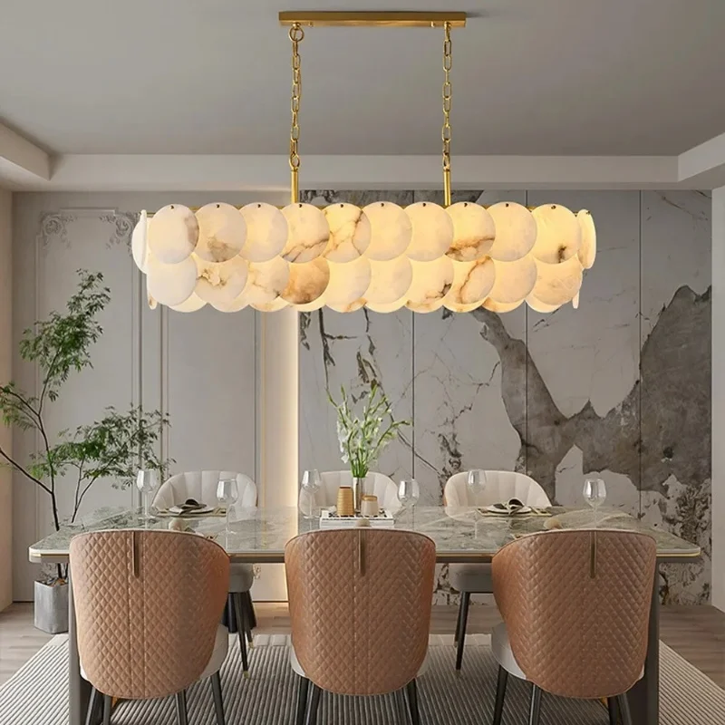 

Modern Home Decor LED Marble Chandelier for Living Room Restaurant Board Bedroom Pendant Lamps Interior Lighting Hanging Fixture