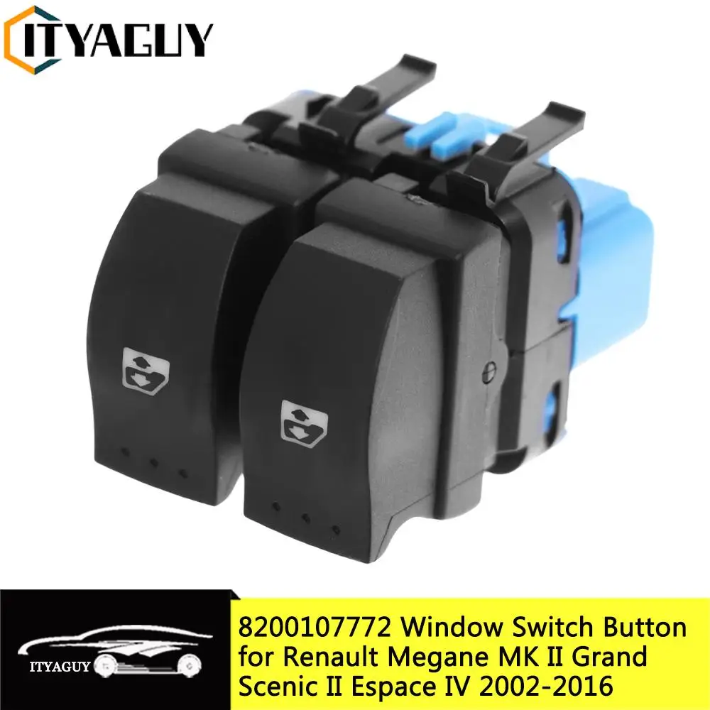 2 Button Electric Window Lifter Switch 8200107772 8200315040 For Renault Megane II Grand Scenic II Espace IV Baujahr 2002-2016