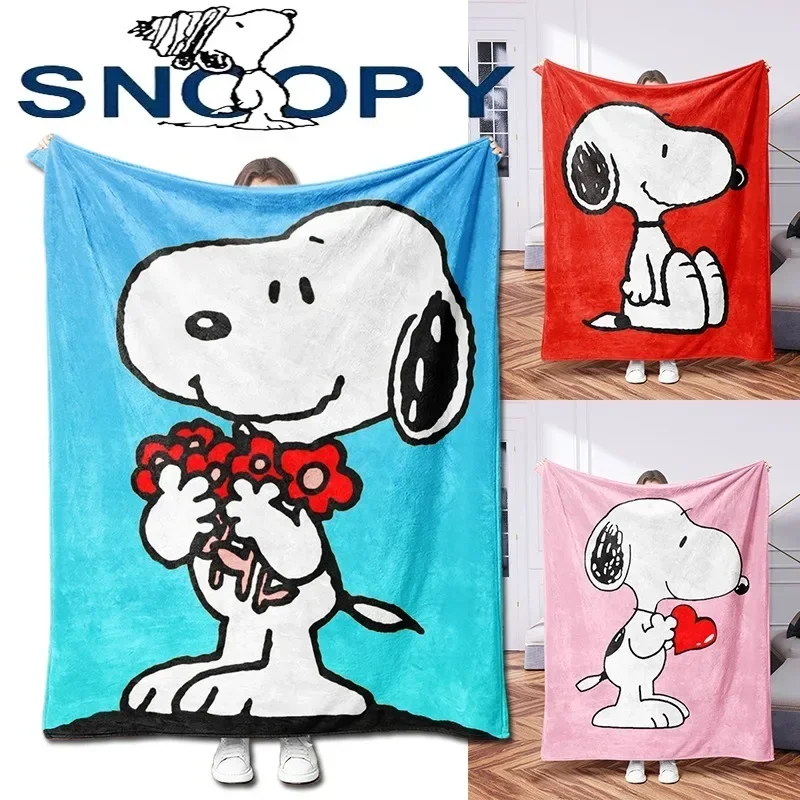 

Snoopy Facecloth Warm Blanket Fall and Winter Charlie Brown Printed Blanket Adult Children Indoor Bedroom Quilt Home Supplies