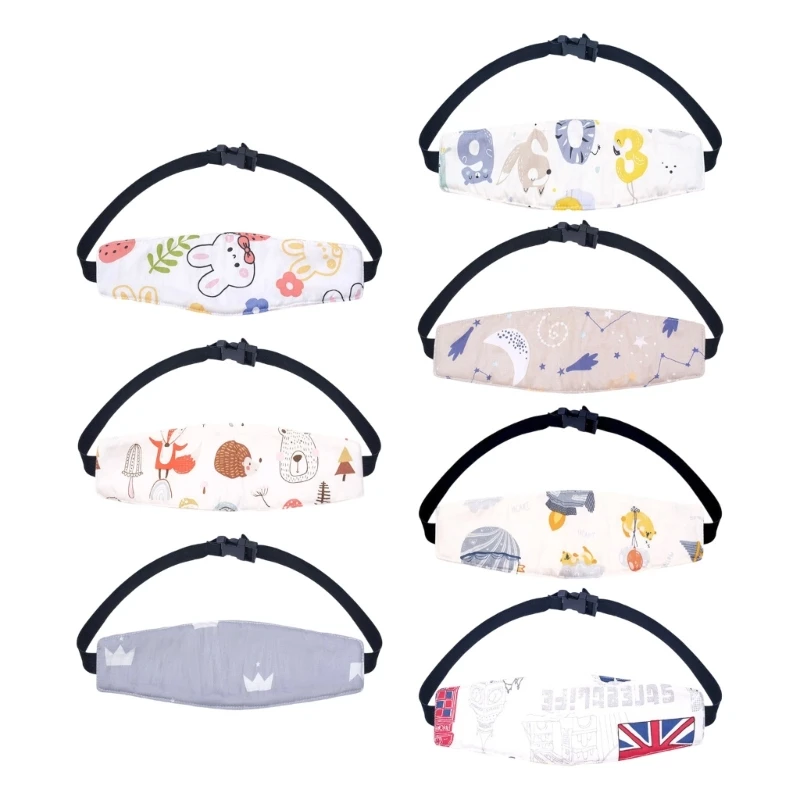 

Lovely Infant Headrest Adjustable Cotton Strap For Car Safety Protections 15UB
