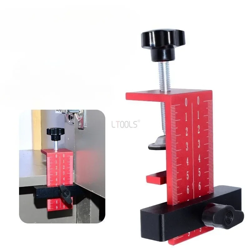 Cabinet Door Installation Assistant Home Decoration Door Panel Bracket Fixture Aluminum Alloy Adjustable Limit with Scale Tool