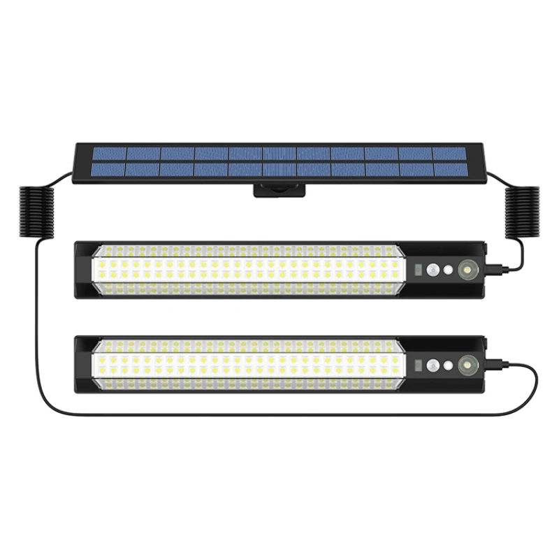 

Motion Sensor Solar Lights with Remote - 4 Modes Waterproof Outdoor Wall Lamp for Garden Camping, Emergency USB/Solar Charging,