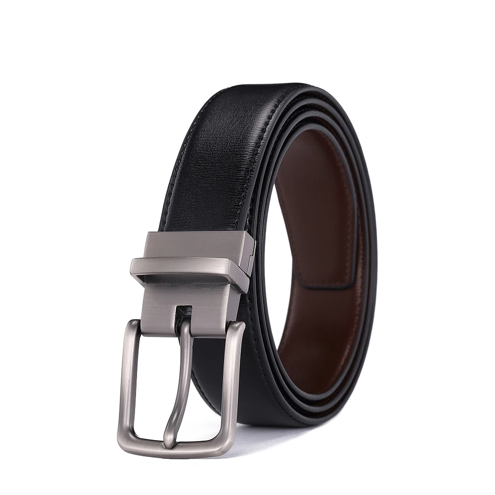 Men's Leather Needle Buckle Belt Buckle, Can Be rotated, Fashion, Both Sides image 3