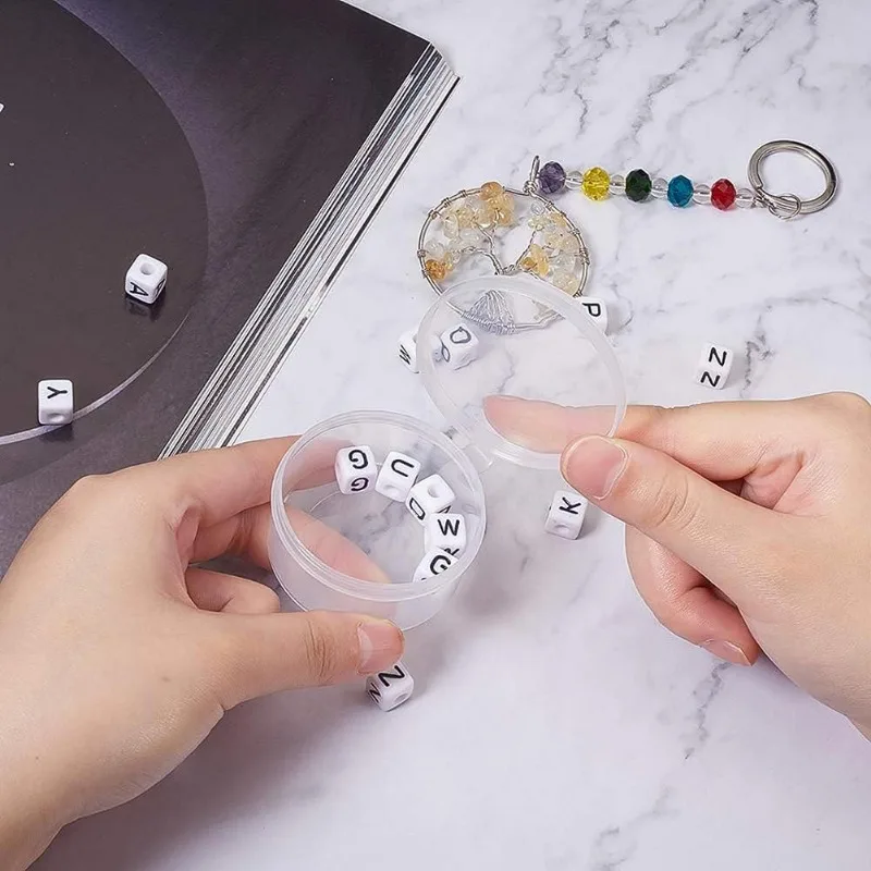 12 Pack Round Clear Plastic Bead Storage Containers Box Case with Flip-Up Lids for ItemsPillsHerbsTiny BeadJewerlry Findings