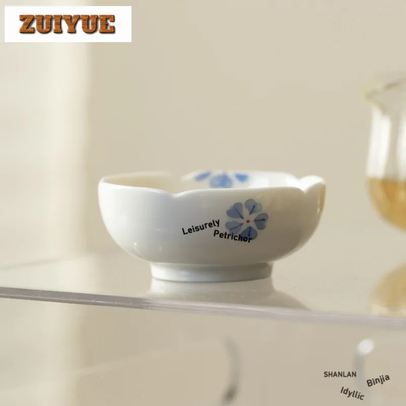 

120 мл ручная роспись кролика цветок чайная чашка ретро чайная чаша кружка чайная дегустация чашка для медитации чашка чажан мастер чашки чайные украшения