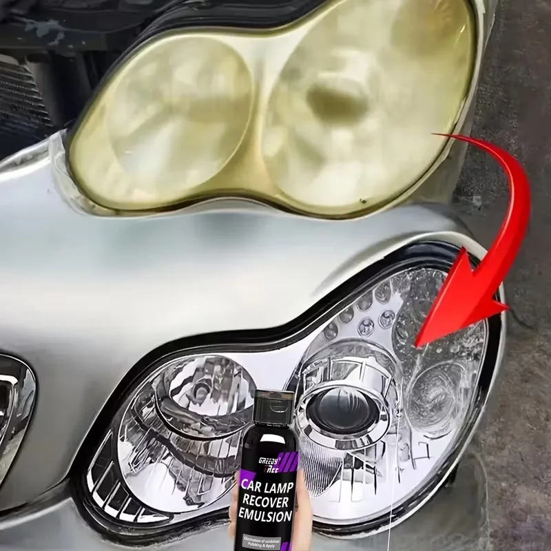 GREEDY TREE Headlight Restoration Emulsion - Eliminate Oxidation, Polish & Restore Clarity for Car Lamps (100g)