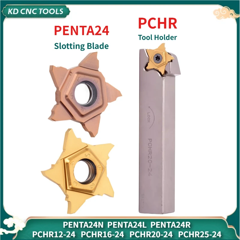 

Carbide Inserts PENTA24N PENTA24L PENTA24R 100 150 200 300 For PCHR16-24 Arbor CNC Mechanical lathes stainless steel processing