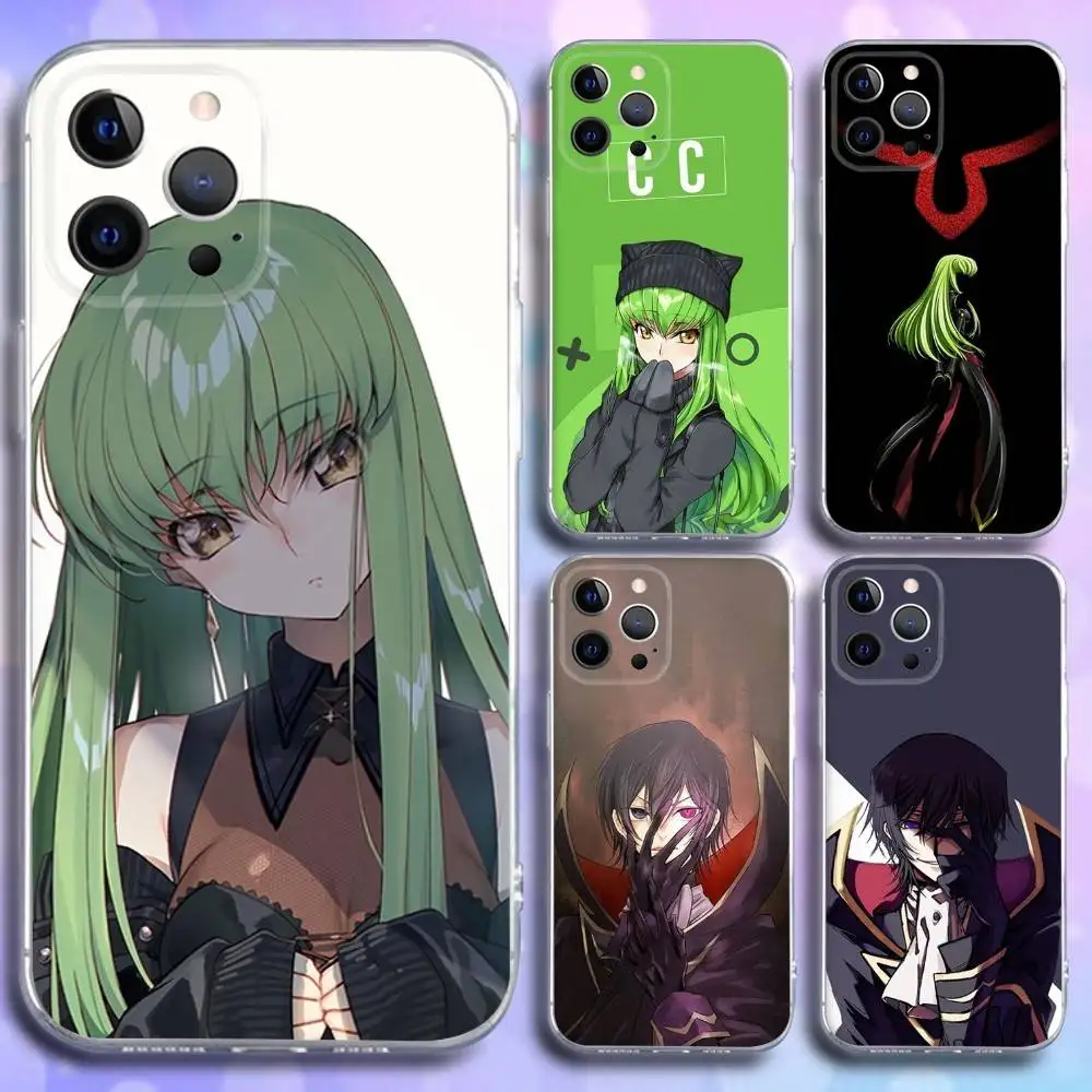 

C-Code C.C G-Geass Anime Phone Case For iPhone 16e,16,15,14,13,12,11 Plus,Pro,Max,XR,XS,X,Plus,SE,Mini Transparent Soft Cover
