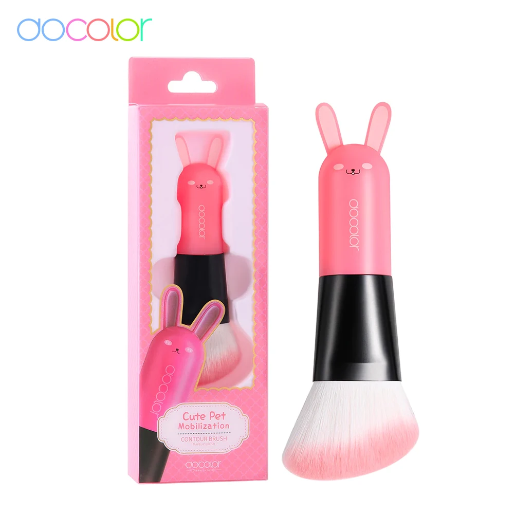 Docolor-brocha de maquillaje profesional, resaltador de base facial, polvo suelto para mascotas lindas, cosméticos, pelo suave, herramientas cosméticas