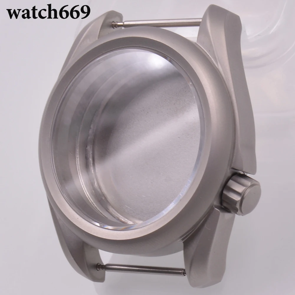 

40mm Sandblasting Watch Case Sapphire glass Fit NH35 NH36 Automatic Watch Movement Waterproof Case Watch parts