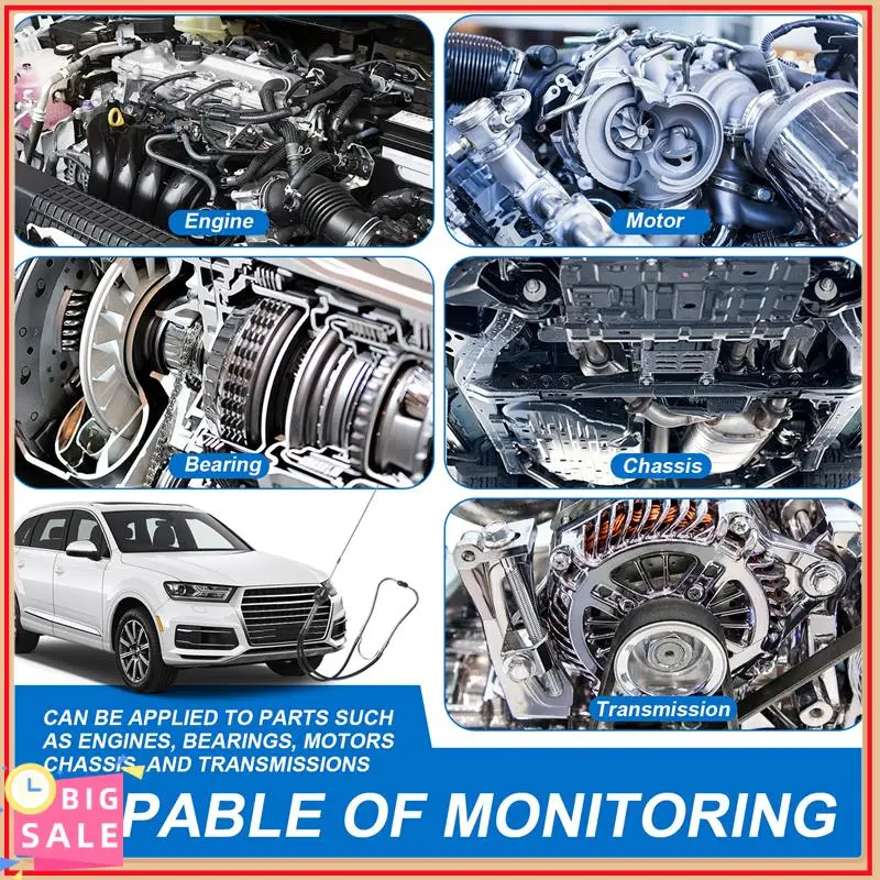 Exclusive Car Stethoscope Auto Mechanics Engine Cylinder Stethoscope Hearing Tool Car Engine Tester Diagnostic Tool