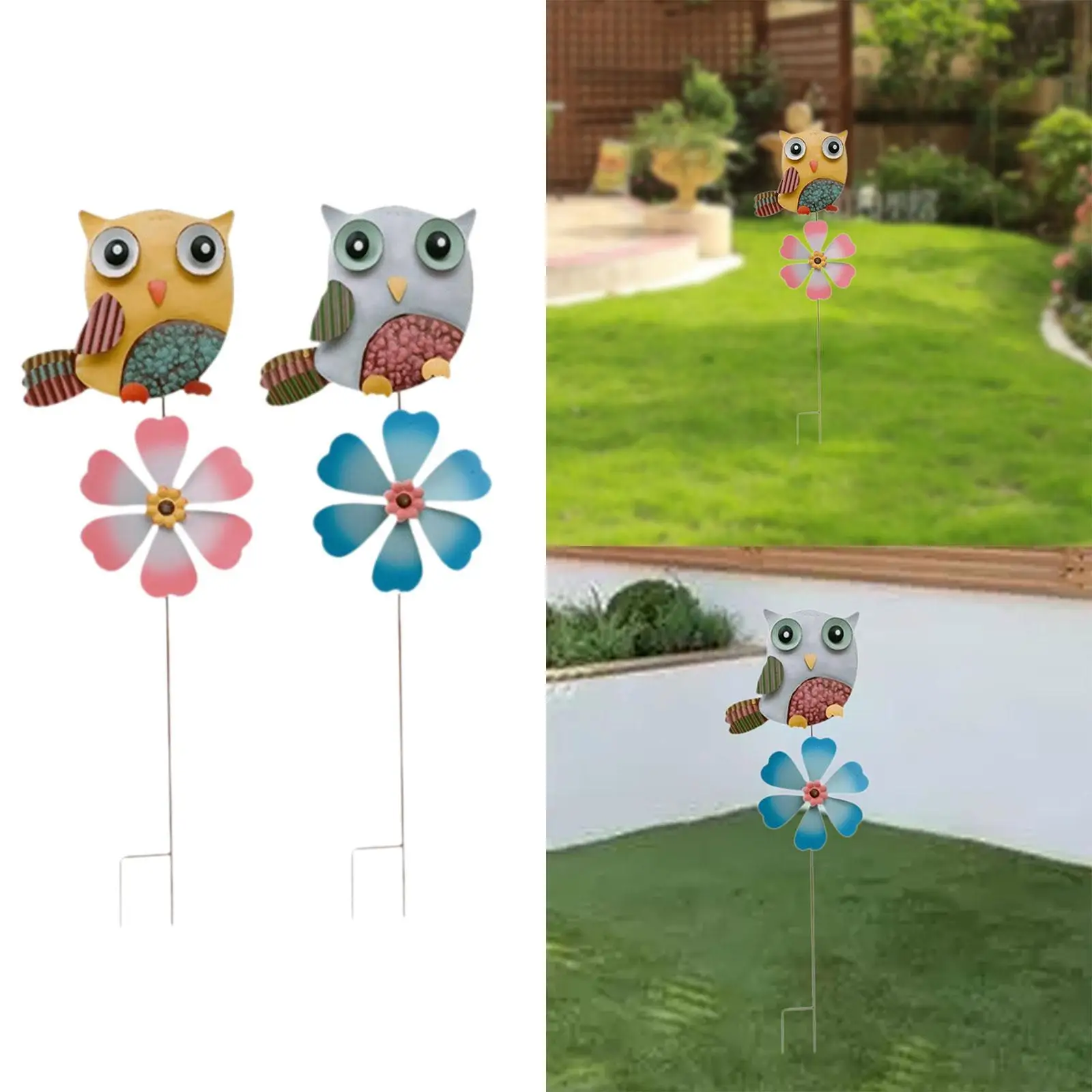 

Metal Owl Garden Stake Owl Sculpture Lawn Ornament Outdoor Metal Stake Owl Garden Decor for Lawn Porch Patio Path Indoor