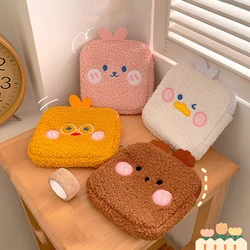 Cute Plush Sanitary Pad Storage Bag Portable Makeup Lipstick Key Earphone Pouch 1PC