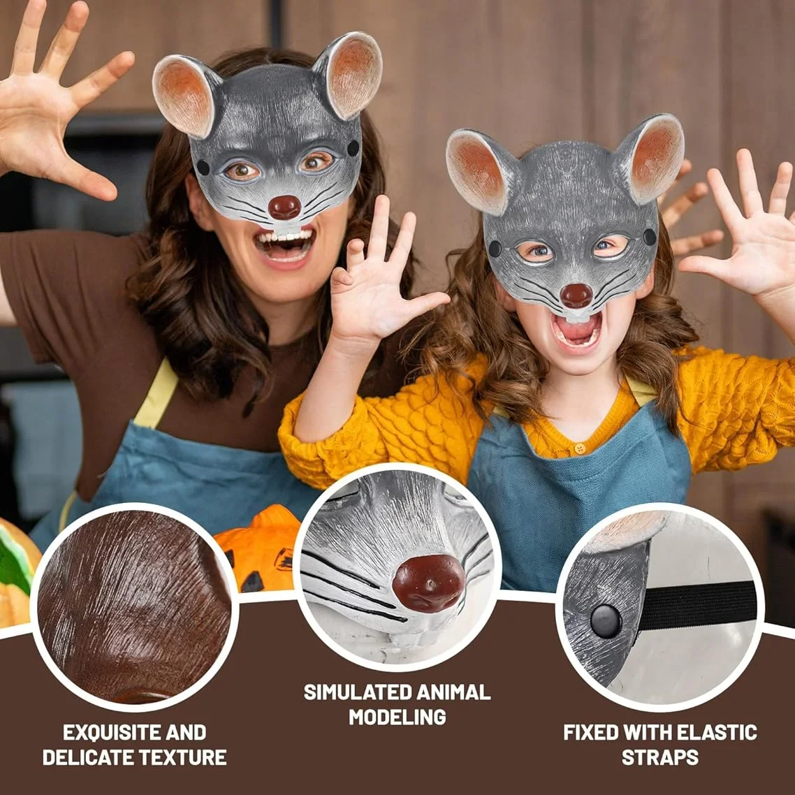 할로윈 만화 쥐 동물 가면 성인용 마우스 반쪽 얼굴 코스프레 고양이 가죽 할로윈 가면 무도회 파티 가면 소품