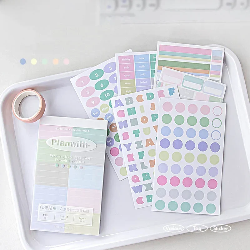 32sheets Kawaii Memo Pads Sticker DIY Junk Journal Paper Planner Decorative Notepad Stationery Stickers School Supplies