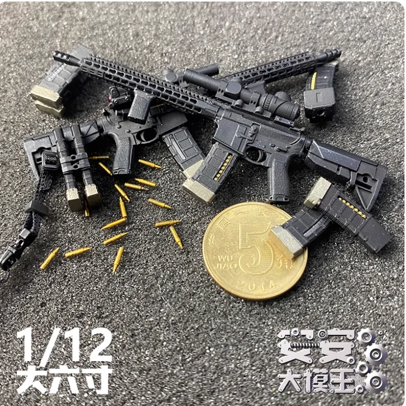 Snail 1/12 Scale Soldier Toy Mini TR1 AR-15 Gun DIY Accessories Fit 6'' Action Figure Doll Body Model In Stock
