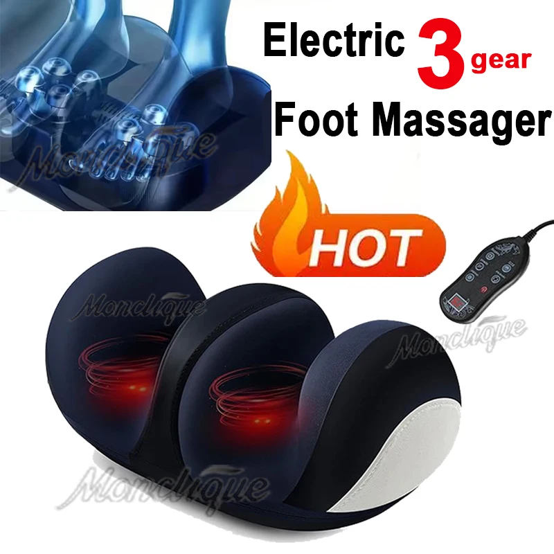 

Extra Big Electric Foot Shiatsu Massager Winter Hot Compress Kneading Plantar Fascia Leg Muscle Relax Care Foot Machine Sports