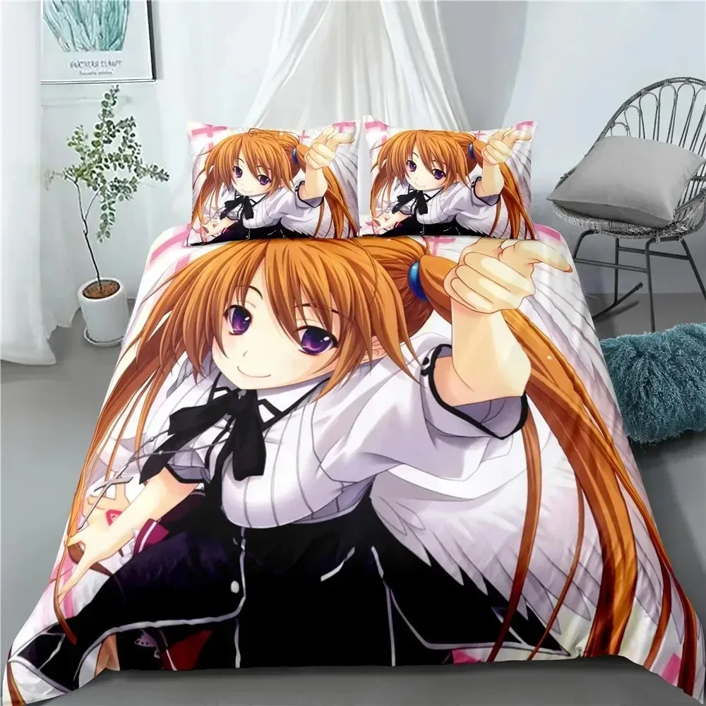 

Anime High School DxD Bedding Set For Bedroom Soft Modern Bedspreads Comefortable Kids Duvet Cover Quilt Cover And Pillowcase