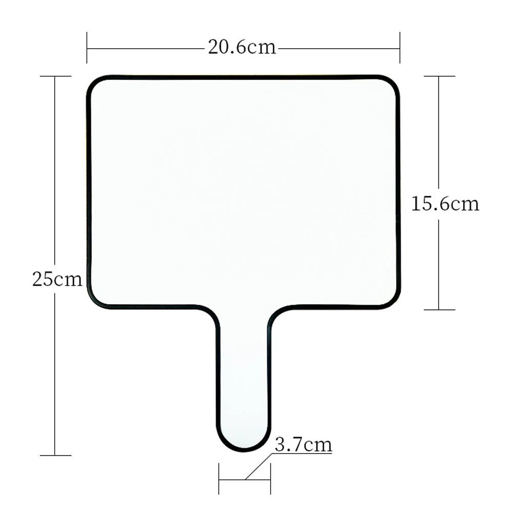 Palette de réponse effaçable à sec, tableau blanc à deux côtés, planche blanche avec poignée, bordure noire, détermination de la réponse rapide, largeur 8 ", 1 PC