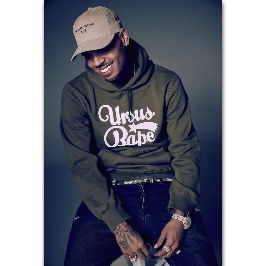 New Chris Brown Royalty X Black Pyramid Custom-Silk Art Poster Wall Sticker Decoration Gift