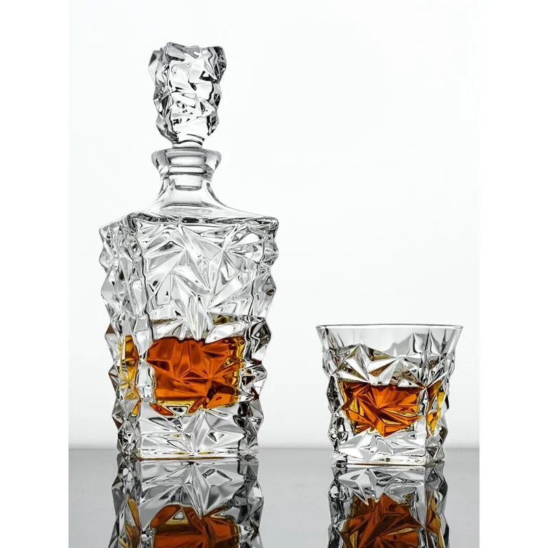 Universe Grocery Store Crystal Glass Wine Set Glacier Whiskey Bottle Wine Glass Premium 1 + 6 Set